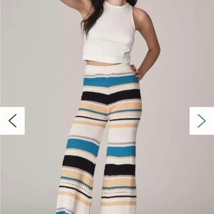 Anthropologie Multicolor Striped Wide Leg Pants